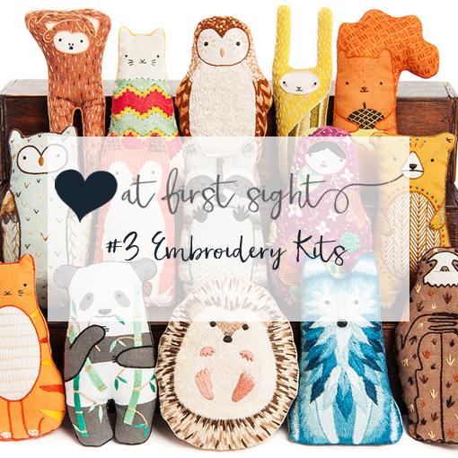 love at first sight: embroidery kits